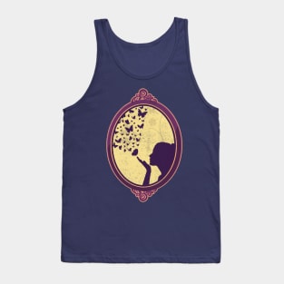 Purple Butterfly Emoji Tank Top